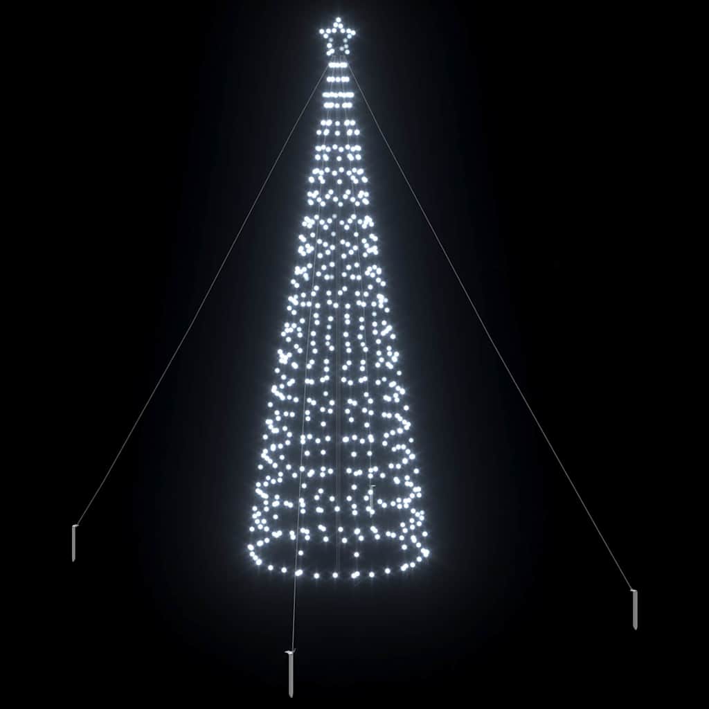 LED Karácsonyi Fenyő EKENAS 400 cm 800 LED Hideg fehér Acél 4