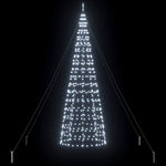 LED Karácsonyi Fenyő EKENAS 400 cm 800 LED Hideg fehér Acél 5