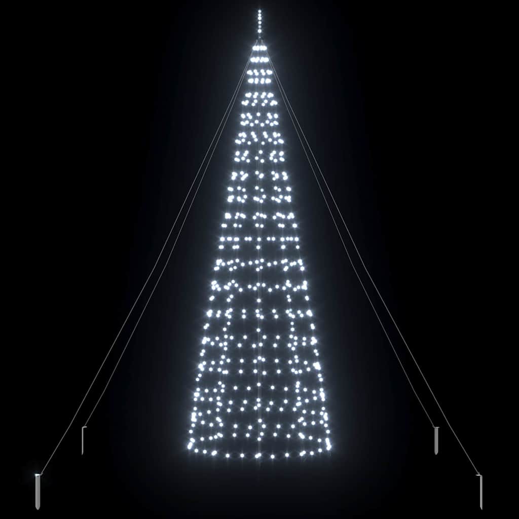 LED Karácsonyi Fenyő EKENAS 400 cm 800 LED Hideg fehér Acél 5