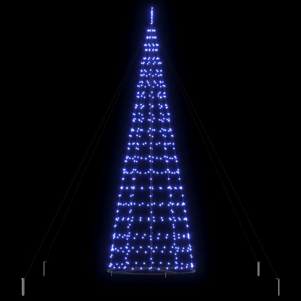 LED Karácsonyi Fenyő EKENAS 400 cm 800 LED Kék Acél Kék 5