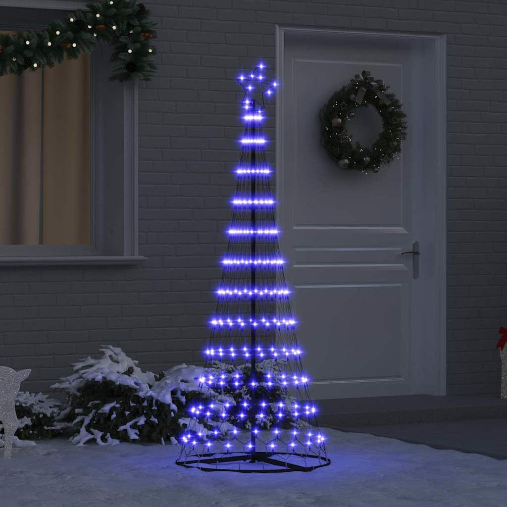 LED Karácsonyi Fenyő Kék 184,5 cm Fém