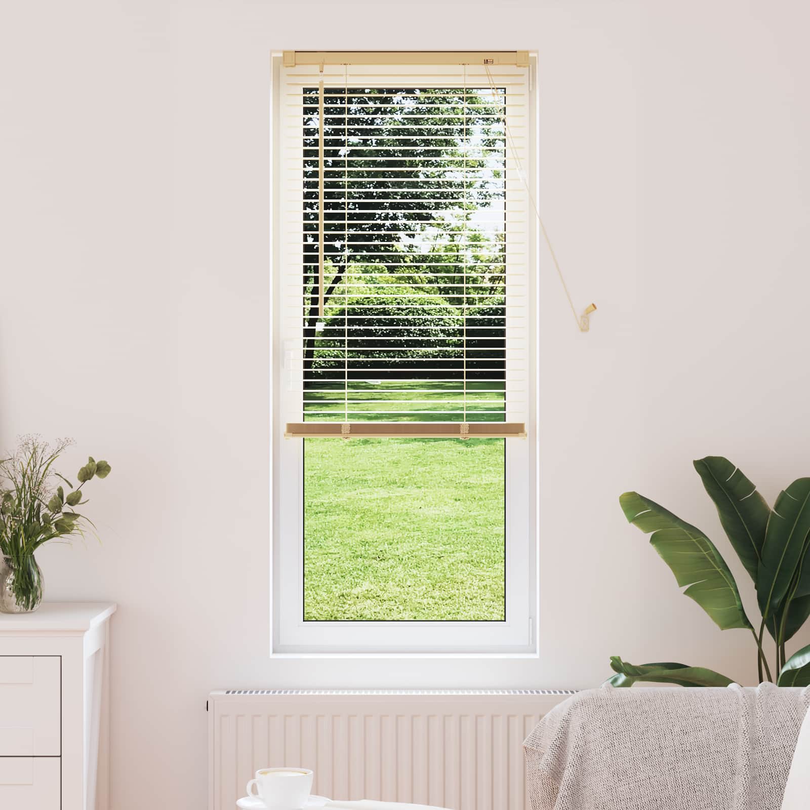 Zsaluzia Világos barna mintával 150 x 60 cm 25 mm PVC