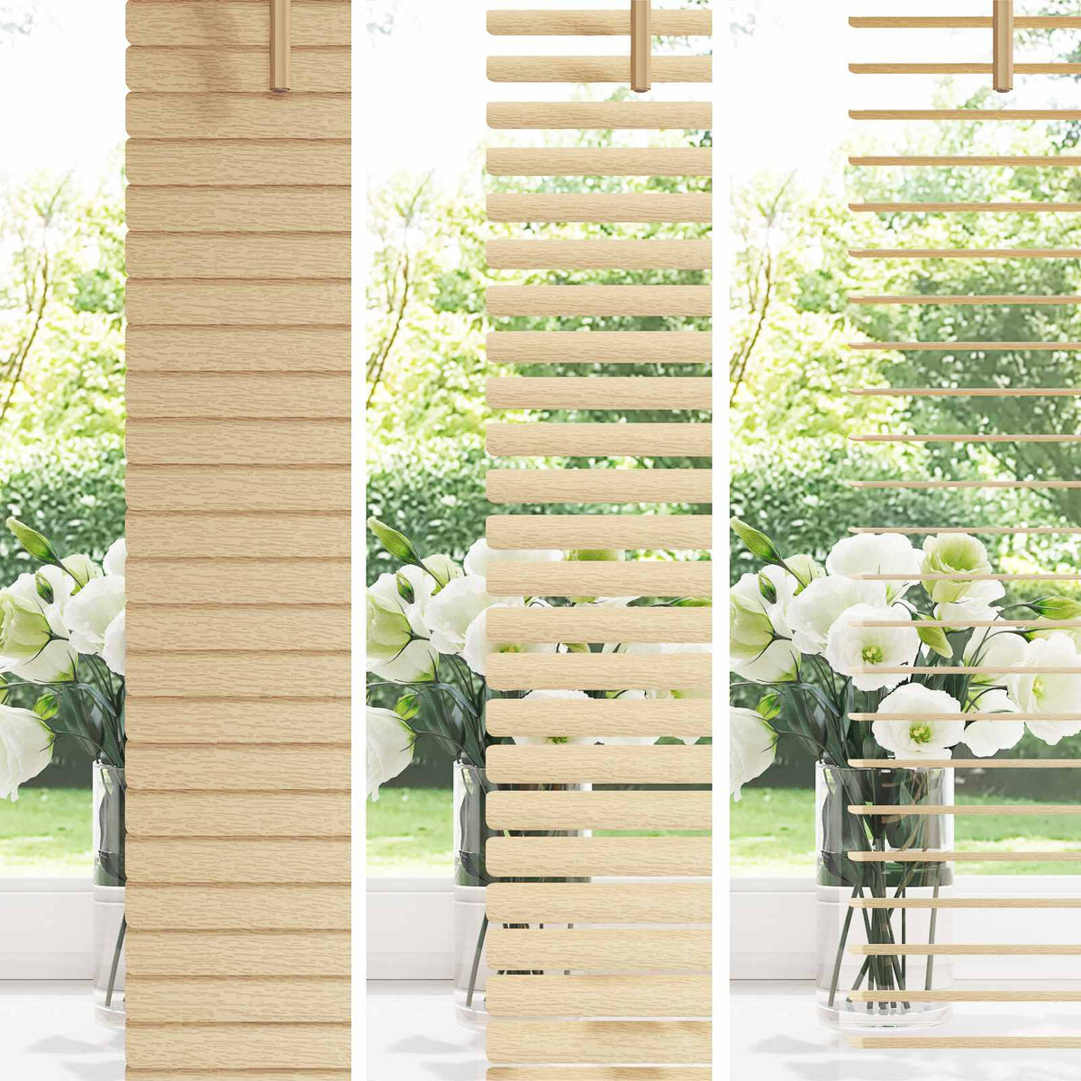 Zsaluzia Világos barna mintával 150 x 60 cm 25 mm PVC 4