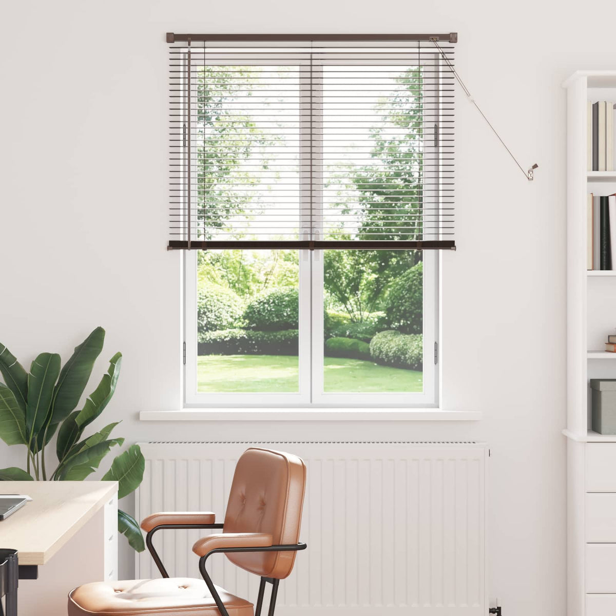 Zsaluzia Sötét barna mintával 150 x 100 cm 25 mm PVC