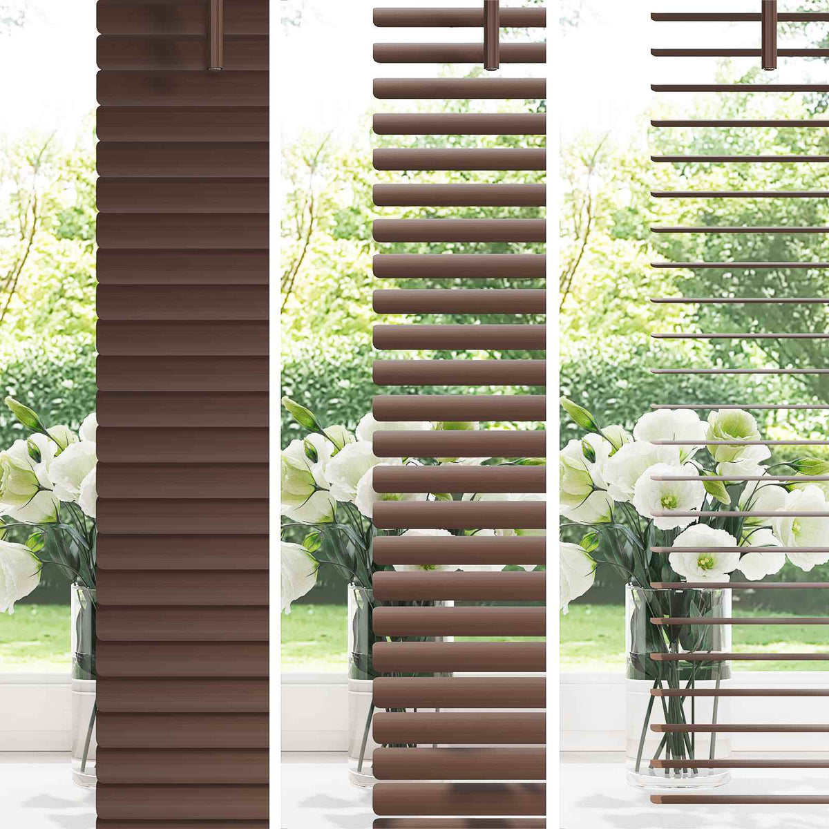 Zsaluzia Sötét barna mintával 150 x 110 cm 25 mm PVC 4