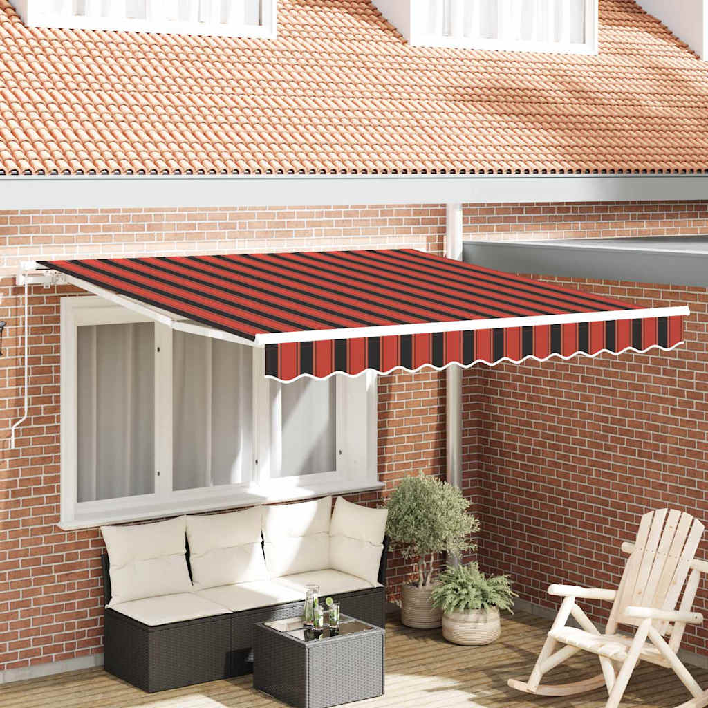 Behúzható napellenző Narancs és Barna 350 x 250 cm
