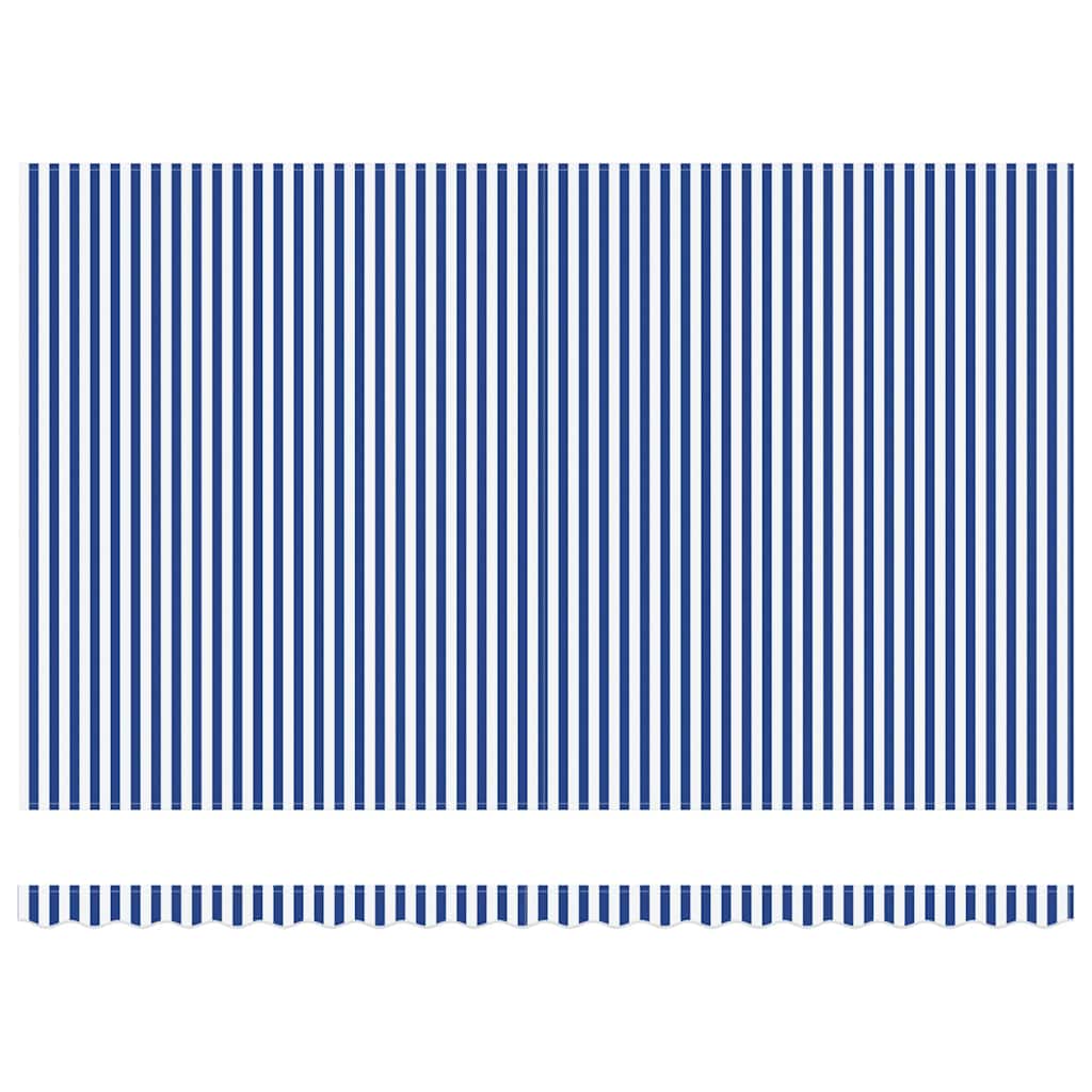 Behúzható napellenző Kék és Fehér 500 × 300 cm 8