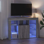 Sarok LED TV szekrény 100x40x68cm Szürke Sonoma Szerelt Fa 5