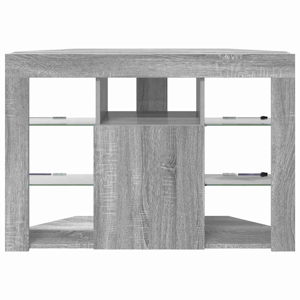Sarok LED TV szekrény 100x40x68cm Szürke Sonoma Szerelt Fa 8