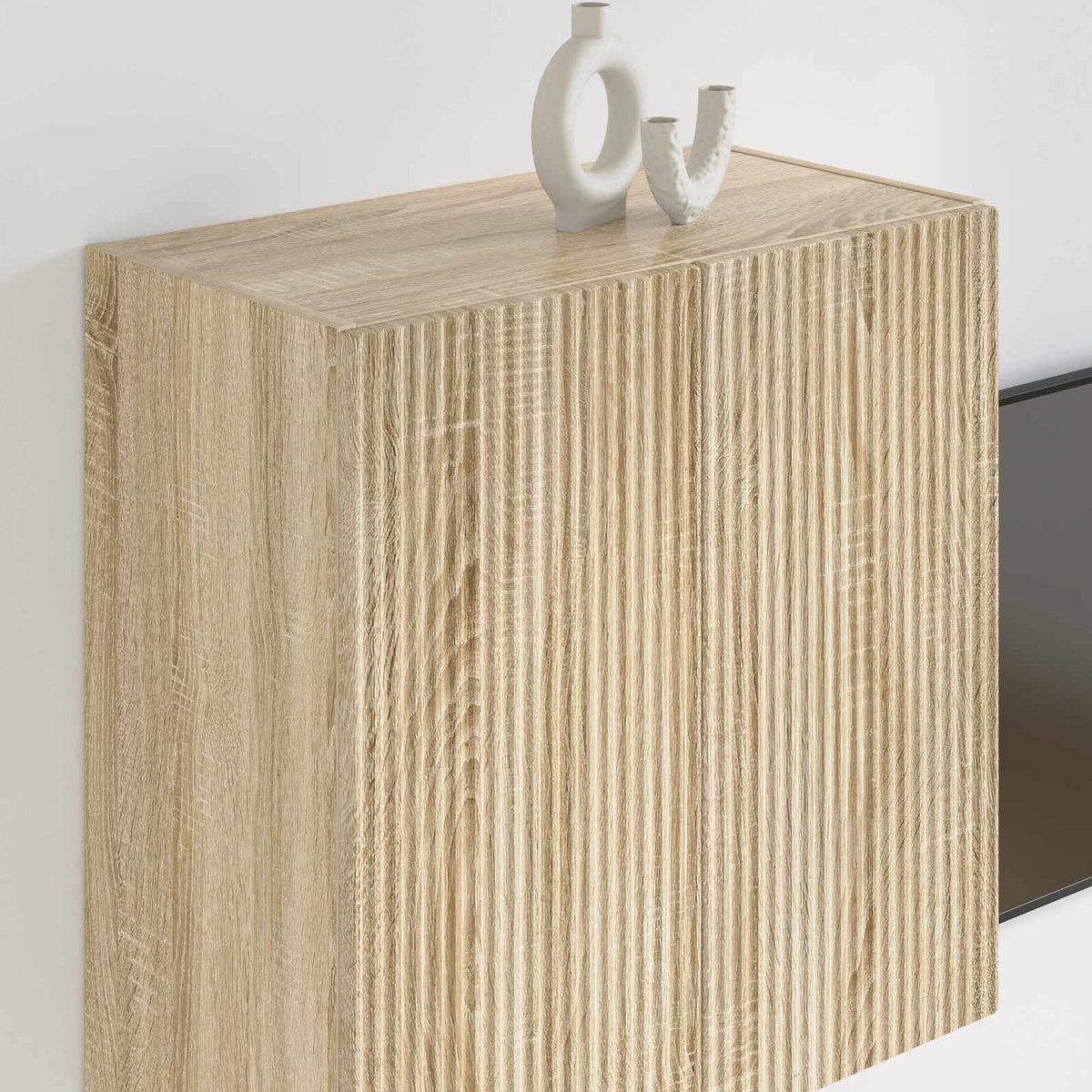 TV Fali Szekrény 59,5 x 31 x 60 cm Sonoma tölgy Szerelt Fa 4