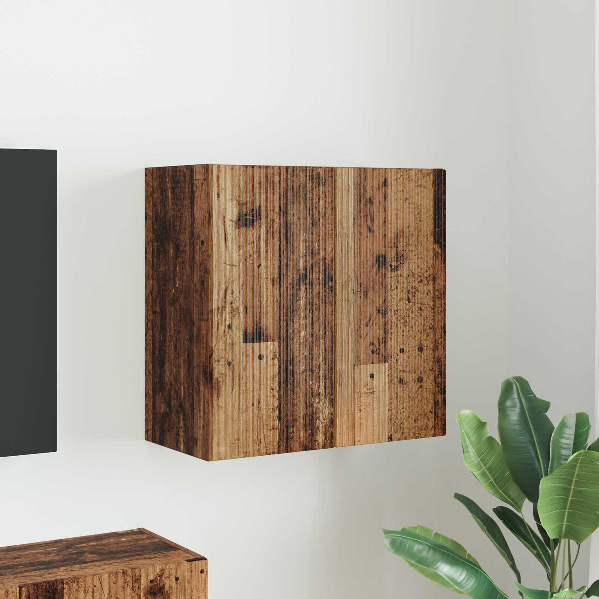 TV Fali Szekrény 59,5 x 31 x 60 cm Öreg fa Szerelt Fa