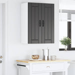 Fali üveges szekrény LUCCA Fekete 60 x 31 x 80 cm Szerelt Fa 4