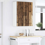 Fali üveges szekrény LUCCA Antik Fa 60 x 31 x 80 cm Szerelt Fa 4
