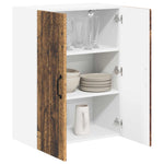 Fali üveges szekrény LUCCA Antik Fa 60 x 31 x 80 cm Szerelt Fa 3