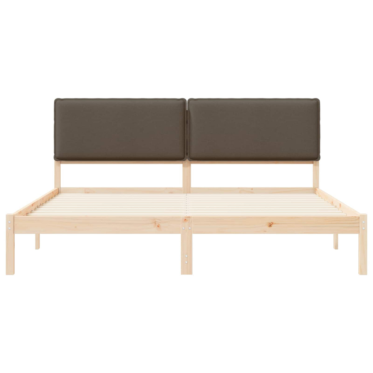 Ágykeret Kárpitozott Fejtámlával Tópszínű 200 x 200 cm 5