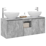 Fürdőszobai Szekrény Szett 3 db Betonszürke 49,5 x 44,5 x 65 cm 3