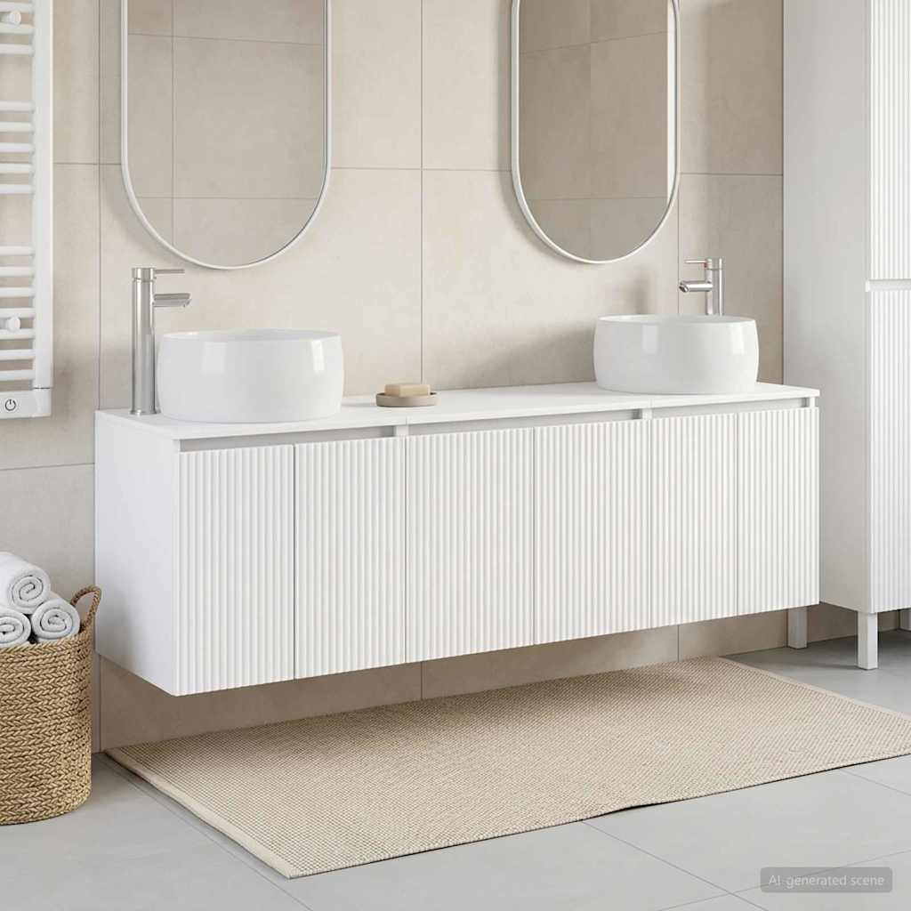 Fürdőszobai Szekrény Szett 3 db Fehér 49,5 x 44,5 x 66 cm