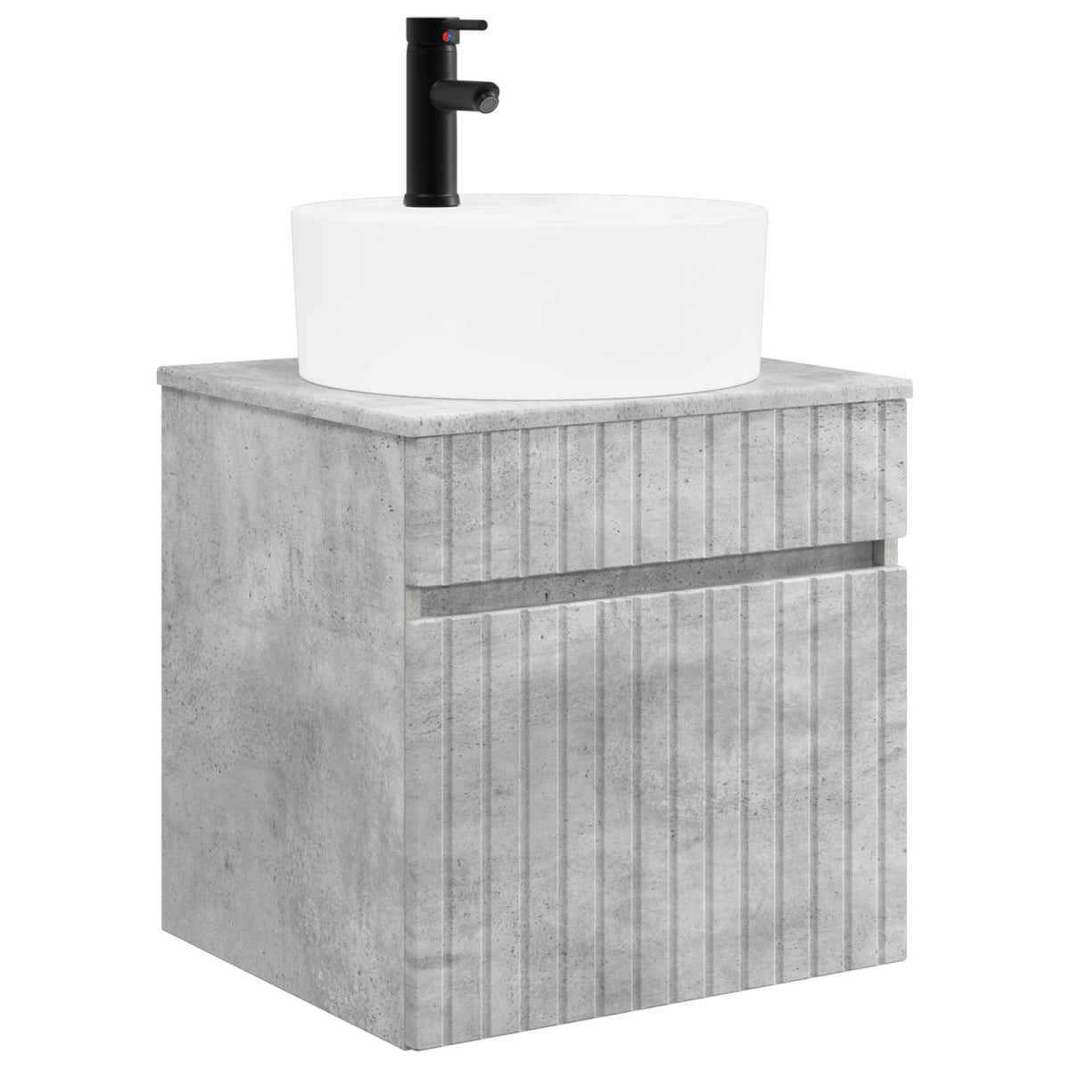 Fürdőszobai Szekrény Szett 3 db Betonszürke 49 x 44,5 x 65 cm 4