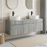 Fürdőszobai Szekrény Szett 3 db Szürke Sonoma 49 x 44,5 x 65 cm