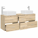Fürdőszobai Szekrény Szett 3 db Sonoma Tölgy 49,5 x 41 x 63 cm 3