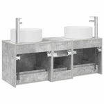 Fürdőszoba bútor szett 3 db Betonszürke 49,5 x 44,5 x 65,5 cm 7