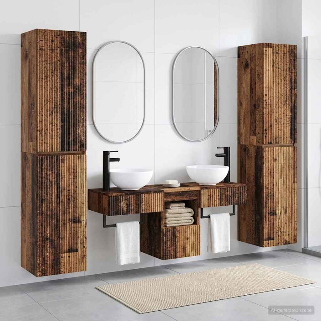Fürdőszoba bútor szett 5 db Antik Fa 33 x 34,5 x 160 cm
