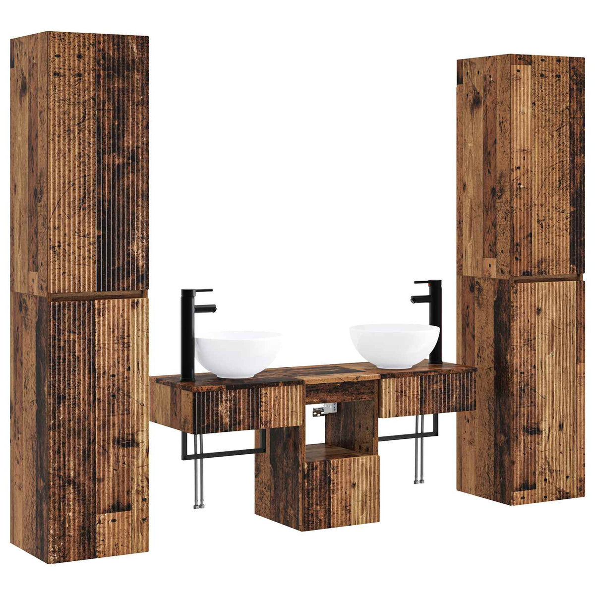 Fürdőszoba bútor szett 5 db Antik Fa 33 x 34,5 x 160 cm 2