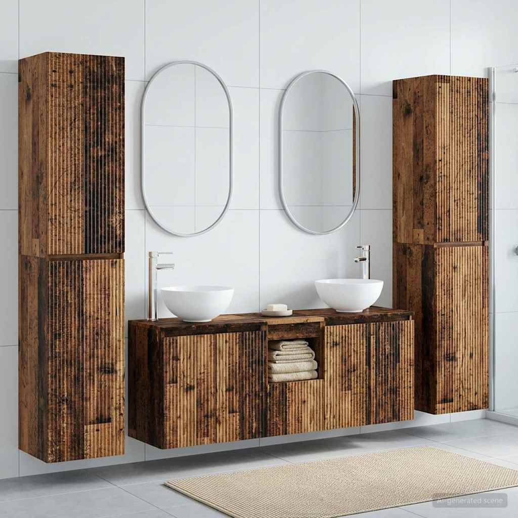 Fürdőszoba bútor szett 5 db Antik Fa 33 x 34,5 x 160 cm