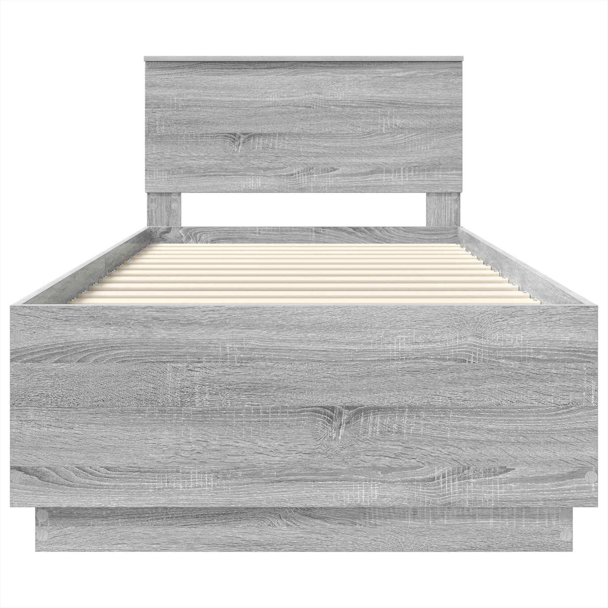 Ágykeret LED szalagokkal Szürke Sonoma 70 x 190 cm Szerelt Fa 8