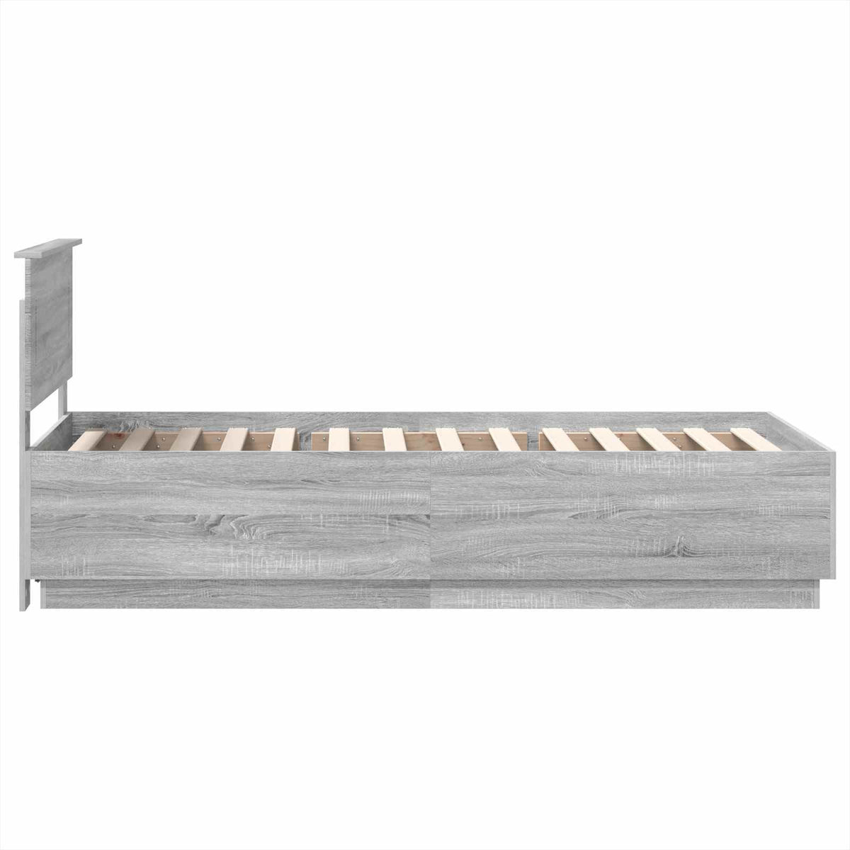 Ágykeret LED szalagokkal Szürke Sonoma 70 x 190 cm Szerelt Fa 9