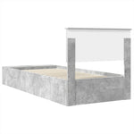 Ágykeret polcokkal Beton Szürke 90 x 190 cm Szerelt Fa 9