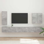 TV falit kabinet szett 6 db Beton Szürke