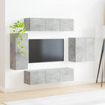 TV falit kabinet szett 6 db Beton Szürke 4