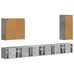 TV falit kabinet szett 6 db Beton Szürke 10