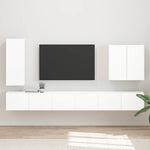TV falit kabinet szett 6 db Magas Fényű Fehér