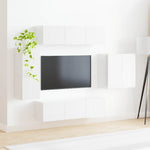 TV falit kabinet szett 6 db Magas Fényű Fehér 4