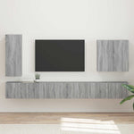 TV falit kabinet szett 6 db Szürke Sonoma