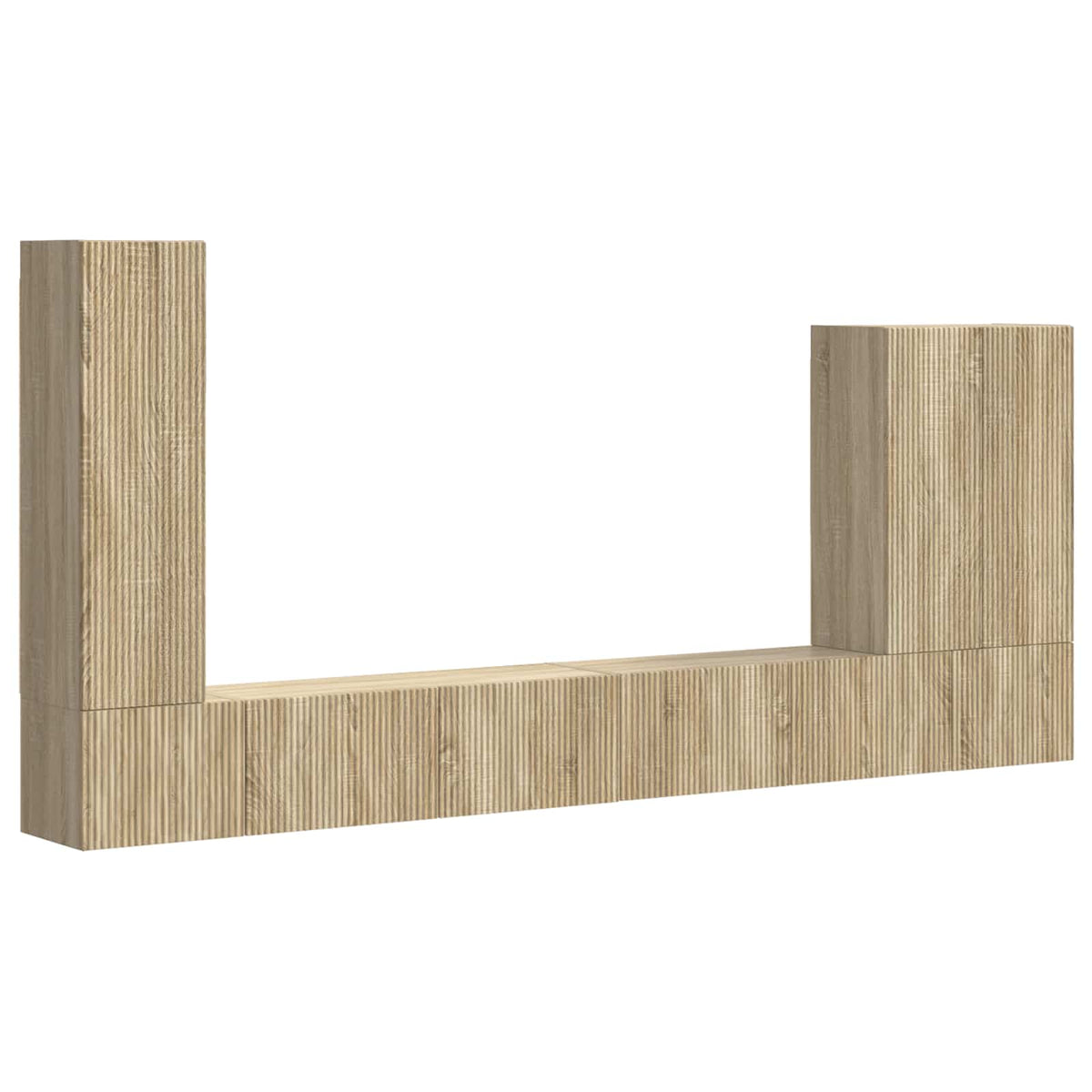 TV falit kabinet szett 6 db Sonoma tölgy 2