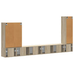 TV falit kabinet szett 6 db Sonoma tölgy 10