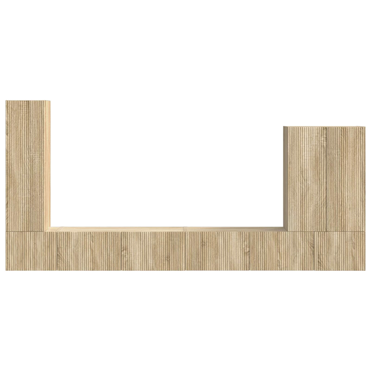 TV falit kabinet szett 6 db Sonoma tölgy 9