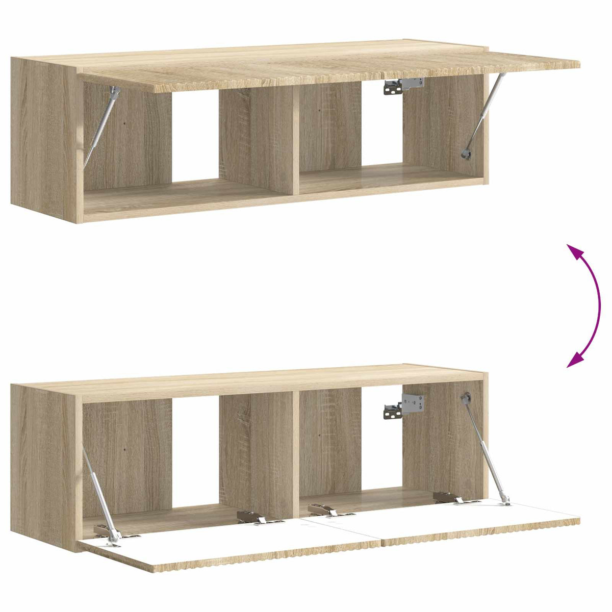 TV falit kabinet szett 6 db Sonoma tölgy 12