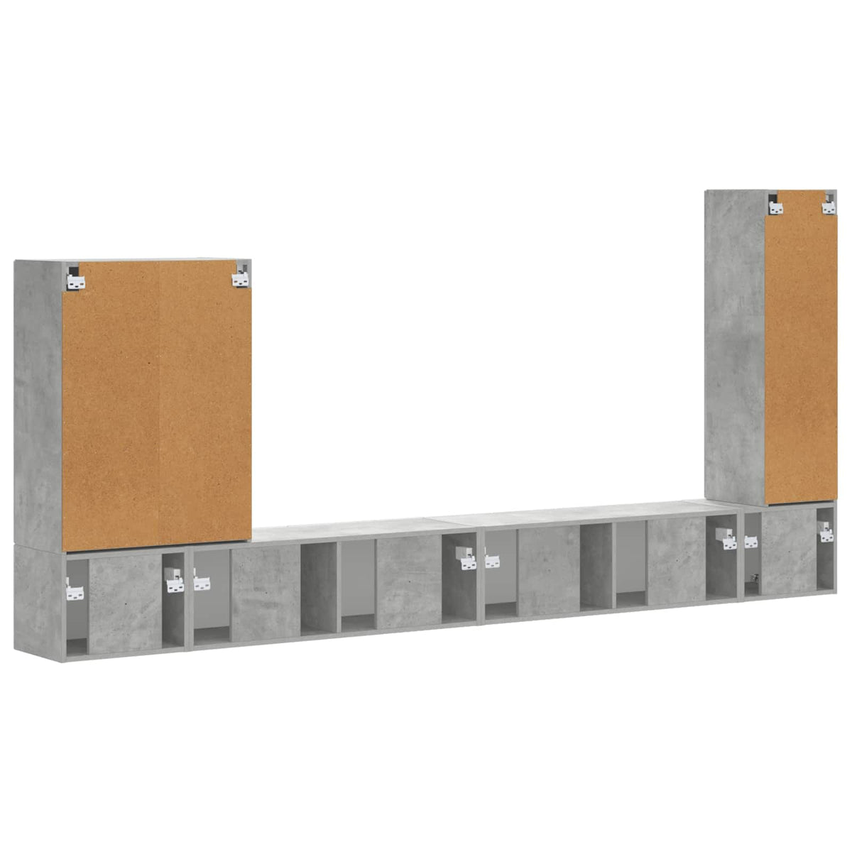 TV falit kabinet szett 6 db Beton Szürke 10