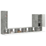TV falit kabinet szett 6 db Beton Szürke 3