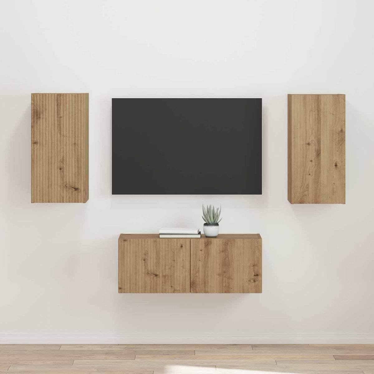 TV szekrény garnitúra 2 db Artisan tölgy Szerelt Fa