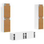 TV szekrény garnitúra 6 db Magas Fényű Fehér Szerelt Fa 8