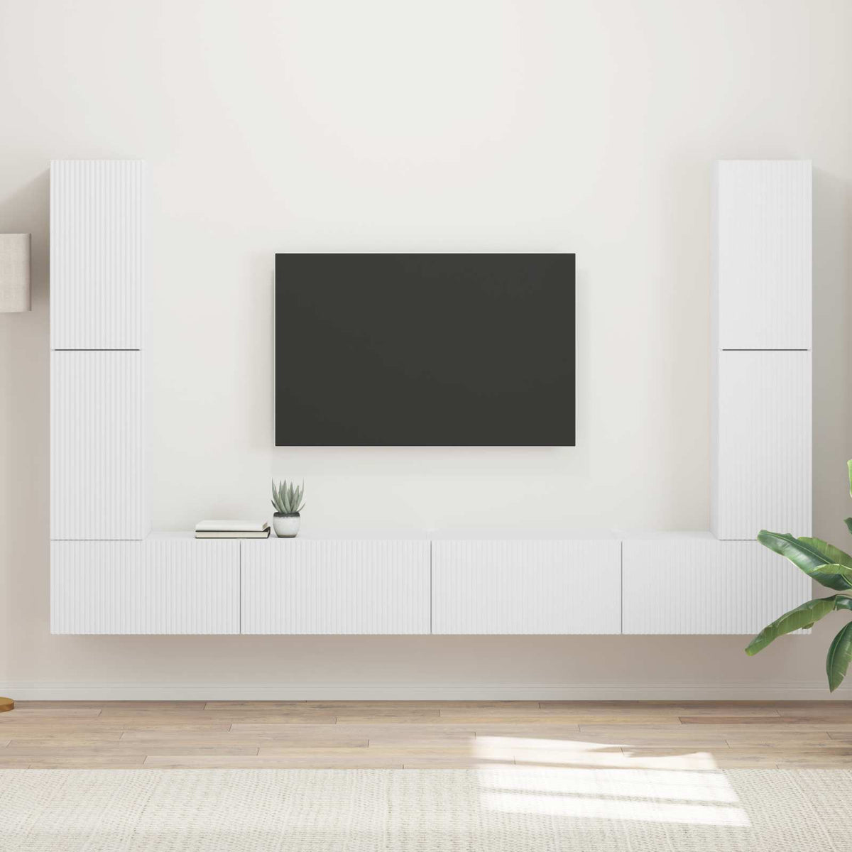 TV szekrény garnitúra 8 db Fehér Szerelt Fa