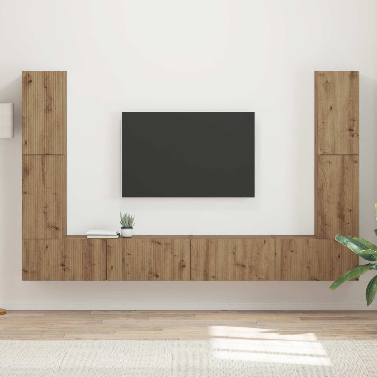 TV szekrény garnitúra 8 db Artisan tölgy Szerelt Fa