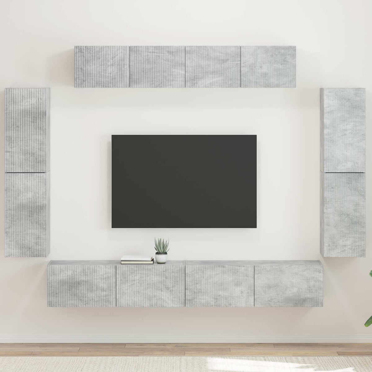TV szekrény 8 db Beton Szürke