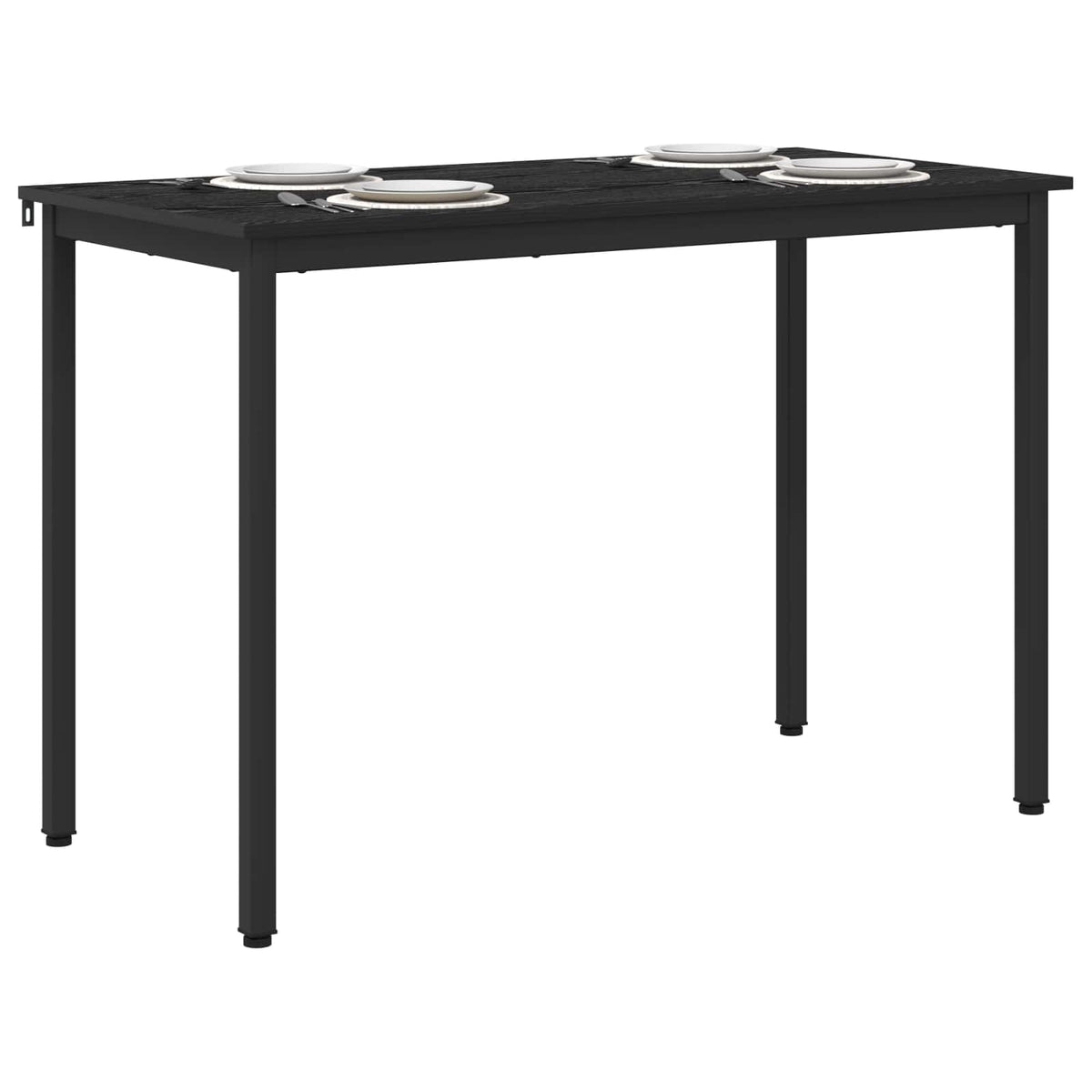 Étkezőasztalok 110 x 55 x 75 cm Szerelt Fa Fekete Tölgy 3