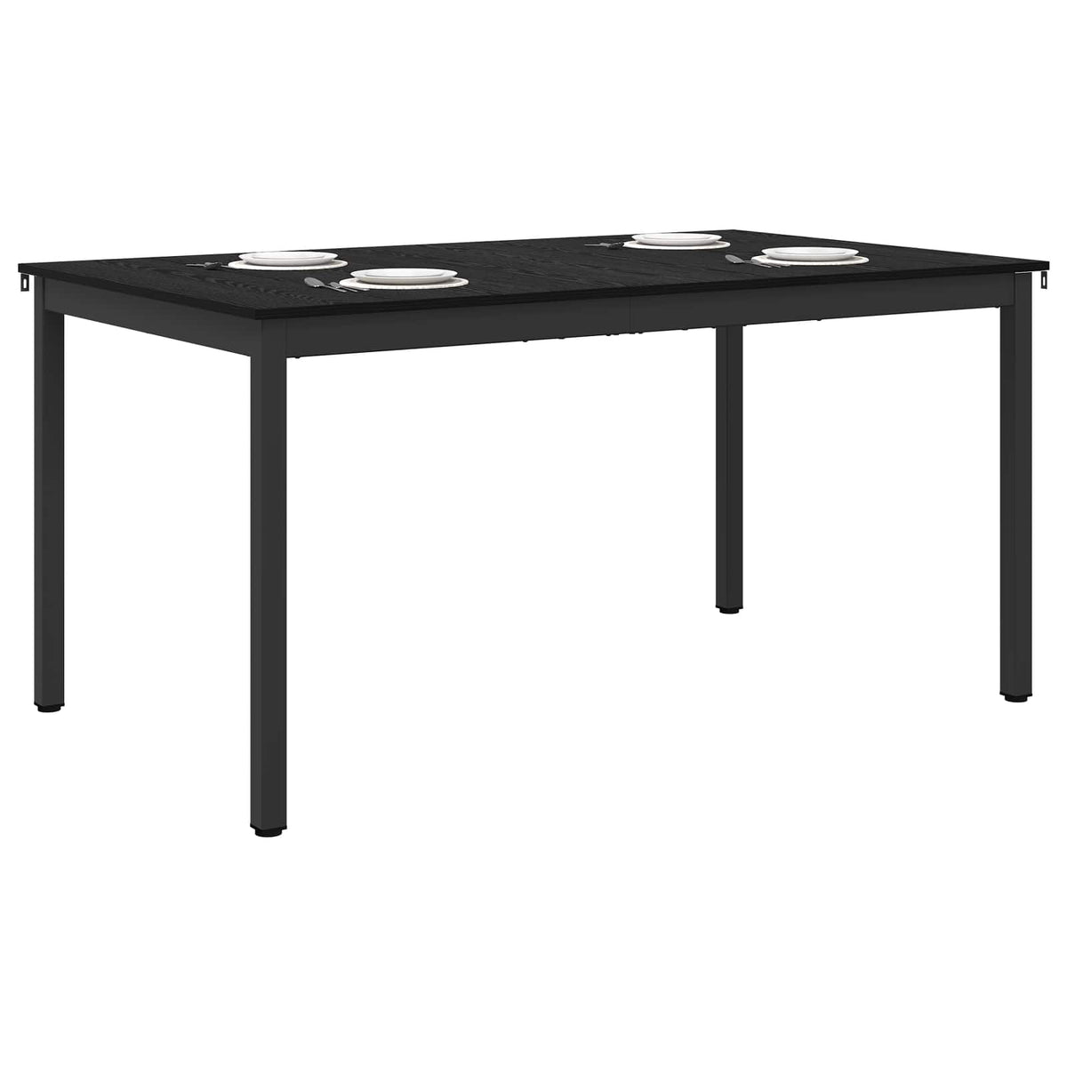 Étkezőasztalok 150 x 90 x 75 cm Szerelt Fa Fekete Tölgy 3